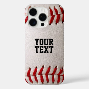 Baseball Softball Steekwerk Aangepaste Tekst iPhone 16 Pro Hoesje