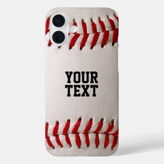 Baseball Softball Steekwerk Aangepaste Tekst Case-Mate iPhone Case (Achterkant)