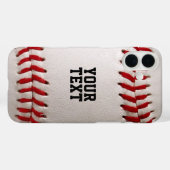 Baseball Softball Steekwerk Aangepaste Tekst Case-Mate iPhone Case (Achterkant (horizontaal))