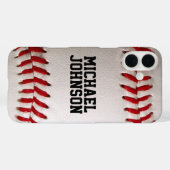 Baseball Softball Steekwerk Aangepaste Tekst Case-Mate iPhone Case (Achterkant (horizontaal))