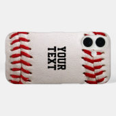 Baseball Softball Steekwerk Aangepaste Tekst Case-Mate iPhone Case (Achterkant (horizontaal))