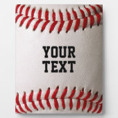 Baseball Softball Steekwerk Aangepaste Tekst Fotoplaat (Voorkant)
