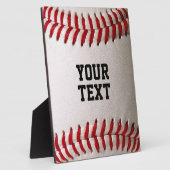Baseball Softball Steekwerk Aangepaste Tekst Fotoplaat (Zijkant)