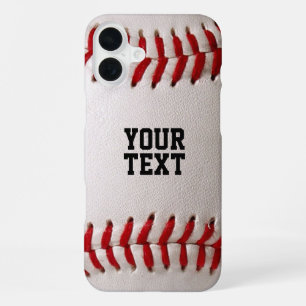 Baseball Softball Steekwerk Aangepaste Tekst iPhone 16 Plus Hoesje