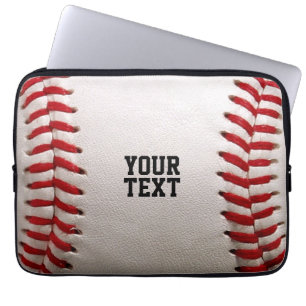 Baseball Softball Steekwerk Aangepaste Tekst Laptop Sleeve