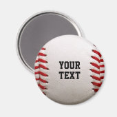 Baseball Softball Steekwerk Aangepaste Tekst Magneet (Voorkant / Achterkant)