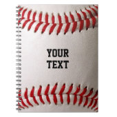 Baseball Softball Steekwerk Aangepaste Tekst Notitieboek (Voorkant)