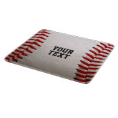 Baseball Softball Steekwerk Aangepaste Tekst Snijplank (Hoek)