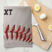 Baseball Softball Steekwerk Aangepaste Tekst Theedoek (Quarter Fold)