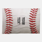 Baseball Softball Steekwerk Aangepaste Tekst Theedoek (Horizontaal)