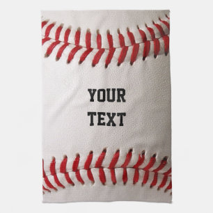 Baseball Softball Steekwerk Aangepaste Tekst Theedoek