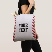 Baseball Softball Steekwerk Aangepaste Tekst Tote Bag (Dichtbij)