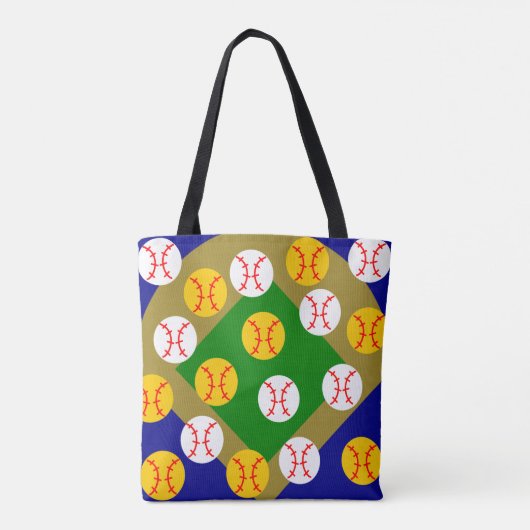 Baseball/Softball Tote Bag (Achterkant)