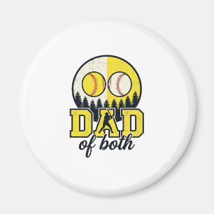 Baseball Softball Vader van Beide Vintage Vector O Magneet