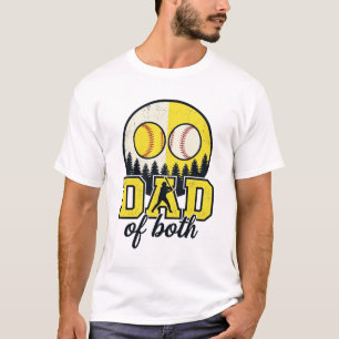 Baseball Softball Vader van Beide Vintage Vector O T-shirt