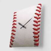 Baseball Softball Vierkante Klok (Hoek)