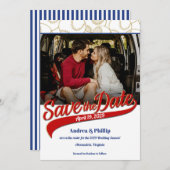 Baseball sparen de Datum met Foto Aankondiging (Voorkant / Achterkant)