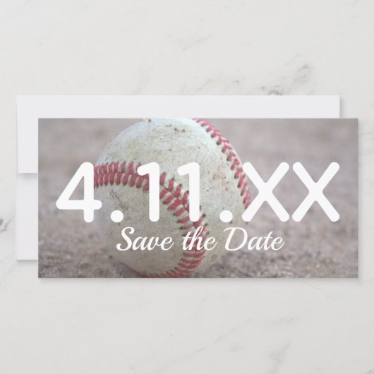 Baseball sparen de Datum Save The Date (Voorkant)