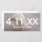 Baseball sparen de Datum Save The Date (Voorkant / Achterkant)