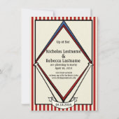 Baseball sparen de Datum Save The Date (Achterkant)