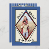 Baseball sparen de Datum Save The Date (Voorkant / Achterkant)