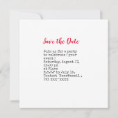 Baseball sparen de datum voor Partij met Bier Save The Date (Achterkant)