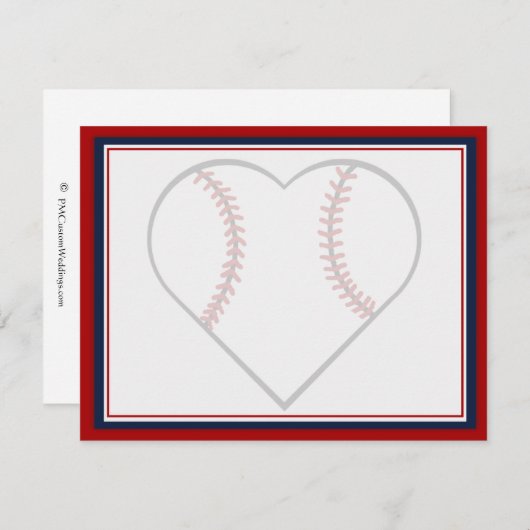 Baseball sparen de Datumkaarten Save The Date (Voorkant / Achterkant)