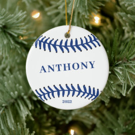 Baseball Speciaal kerstkeramisch Ornament