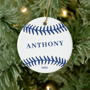 Baseball Speciaal kerstkeramisch Ornament