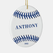 Baseball Speciaal kerstkeramisch Ornament (Rechts)