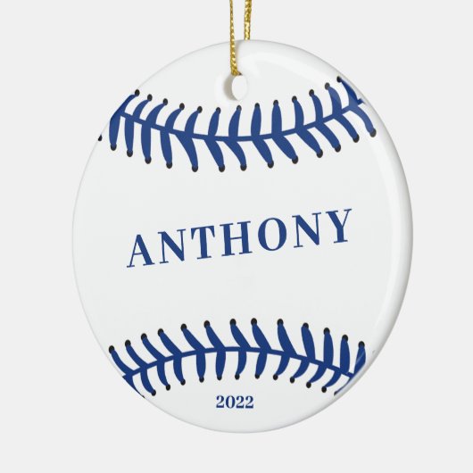 Baseball Speciaal kerstkeramisch Ornament (Links)