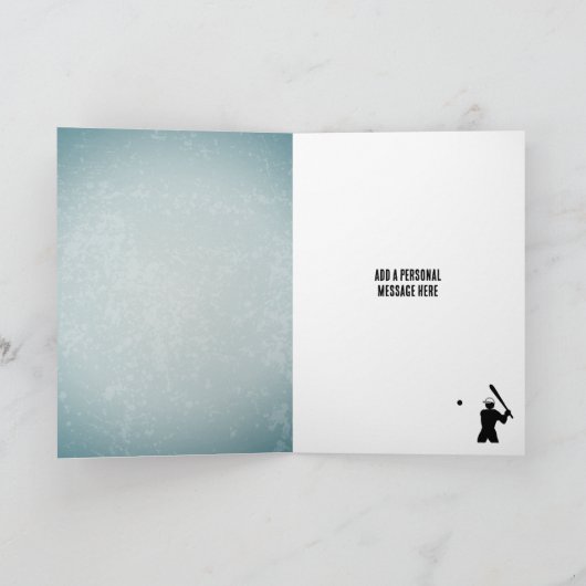 Baseball speelde een man met grijze mannelijk zold kaart (Binnen)