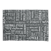 Baseball-spelalkboardwoorden Kussensloop (Voorkant)