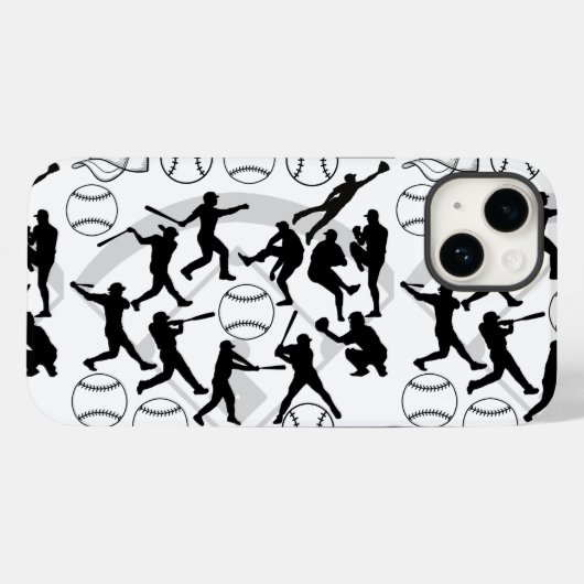 Baseball spelen patroon.w Case-Mate iPhone case (Achterkant (horizontaal))