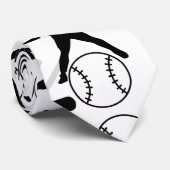 Baseball spelen patroon.w stropdas (Opgerold)