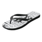 Baseball spelen patroon.w teenslippers (Schuin)