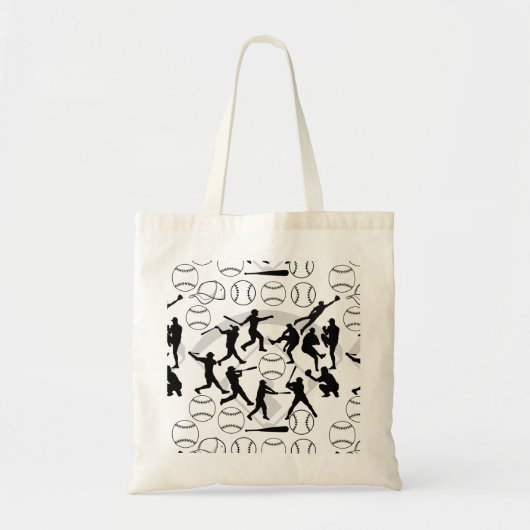 Baseball spelen patroon.w tote bag (Voorkant)