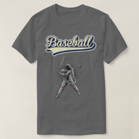 Baseball speler astronaut sport T-Shirt (Design voorkant)