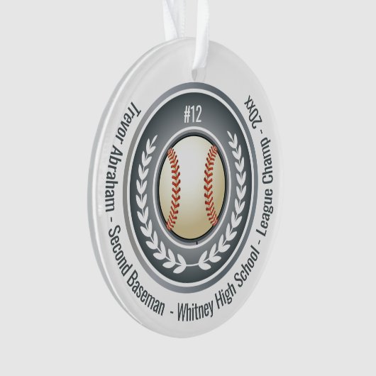 Baseball speler Champion Coach Ornament (voorkant)