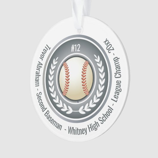 Baseball speler Champion Coach Ornament (voorkant)