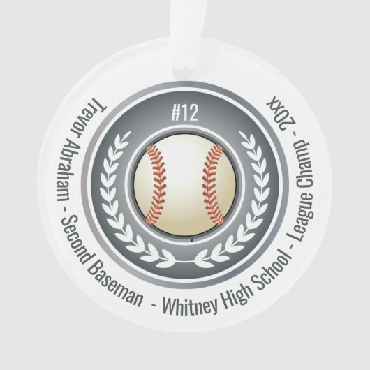 Baseball speler Champion Coach Ornament (voorkant)
