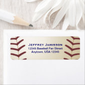 Baseball speler, Fan naam en adreslabel Etiket (Insitu)