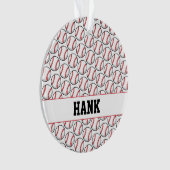 Baseball Speler NAAM Sport Game Handschoen Run Ornament (voorkant)