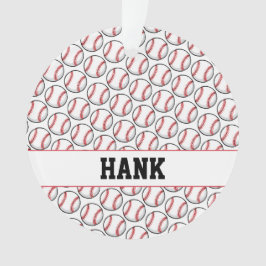 Baseball Speler NAAM Sport Game Handschoen Run Ornament