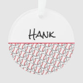 Baseball Speler NAAM Sport Game Handschoen Run Ornament (voorkant)