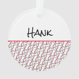 Baseball Speler NAAM Sport Game Handschoen Run Ornament