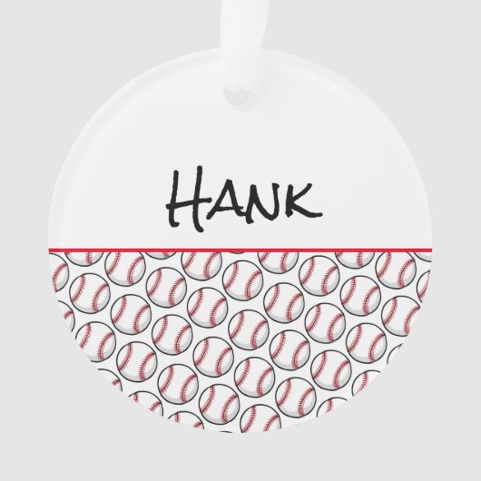 Baseball Speler NAAM Sport Game Handschoen Run Ornament (voorkant)