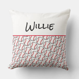 Baseball Speler NAAM Sportballen Speler Fun Kussen