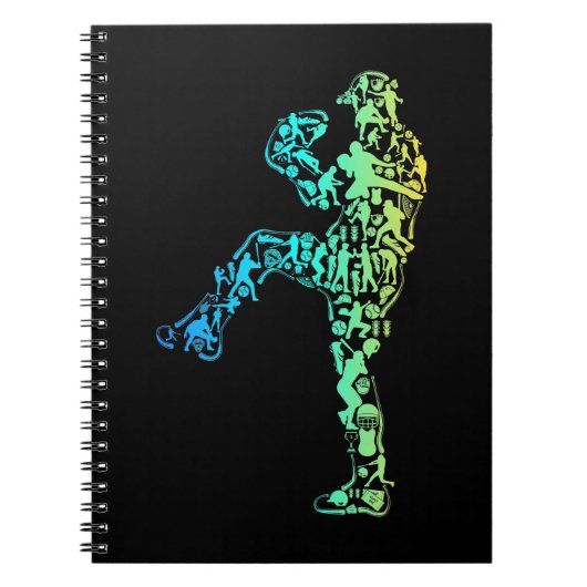 Baseball-speler Notitieboek (Voorkant)