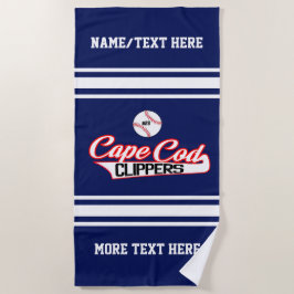 Baseball Speler Nummer Team Club Logo Custom Strandlaken